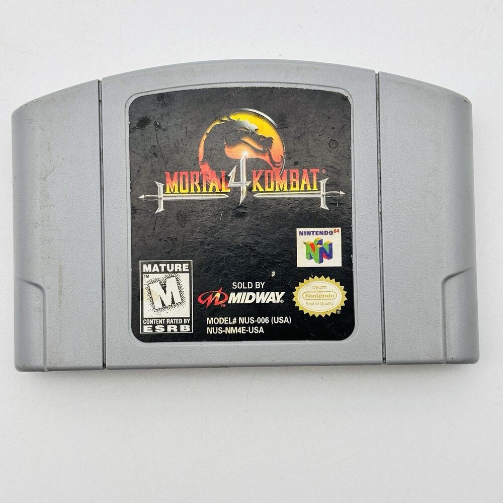 Mortal Kombat 4 Nintendo 64 N64 Video Game - Game Only Tested Works Authentic